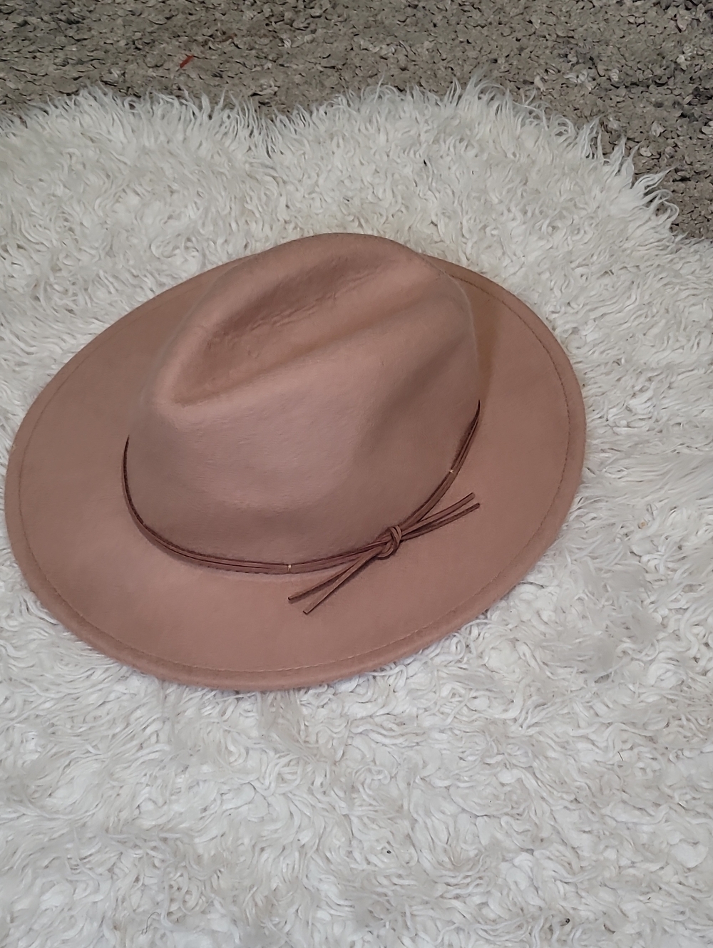 Cotton On Blush Fedora with Knotted Band
